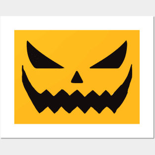 Jack-O-Lantern Halloween Pumpkin Face Posters and Art